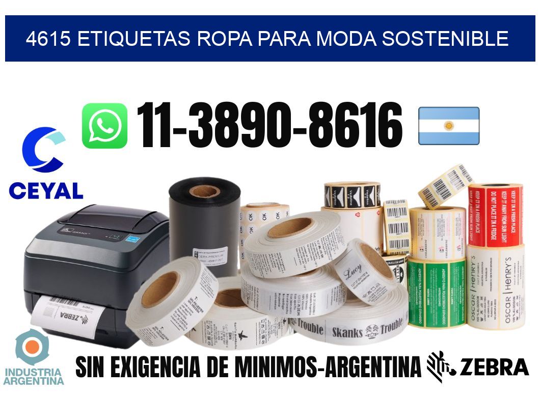 4615 Etiquetas ropa para moda sostenible