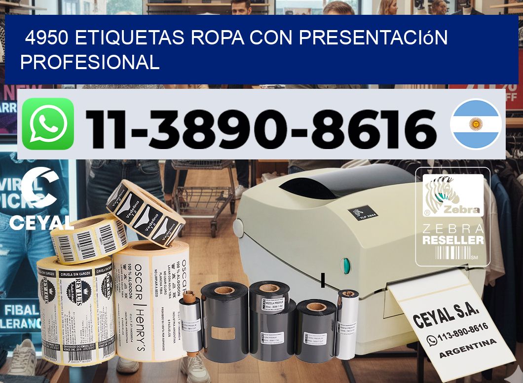 4950 Etiquetas ropa con presentación profesional