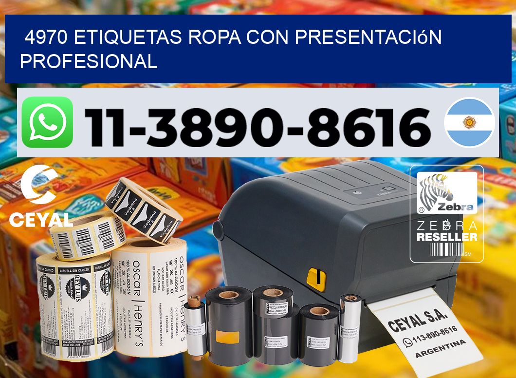 4970 Etiquetas ropa con presentación profesional