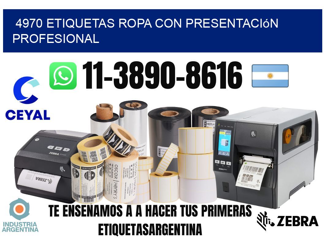 4970 Etiquetas ropa con presentación profesional