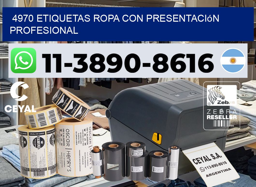 4970 Etiquetas ropa con presentación profesional