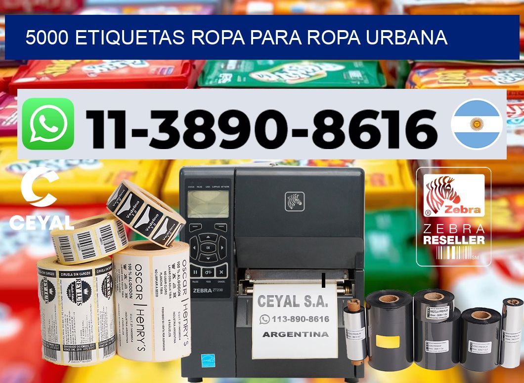 5000 Etiquetas ropa para ropa urbana