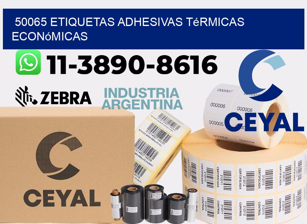 50065 etiquetas adhesivas térmicas económicas