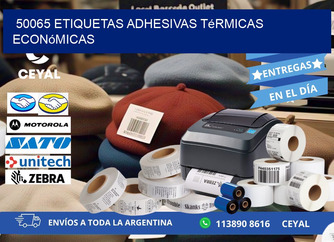 50065 etiquetas adhesivas térmicas económicas