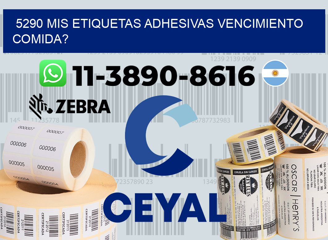 5290 mis etiquetas adhesivas vencimiento comida?