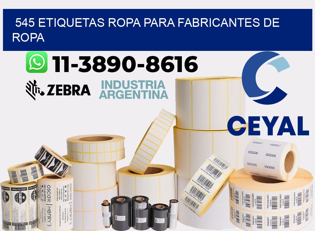545 Etiquetas ropa para fabricantes de ropa