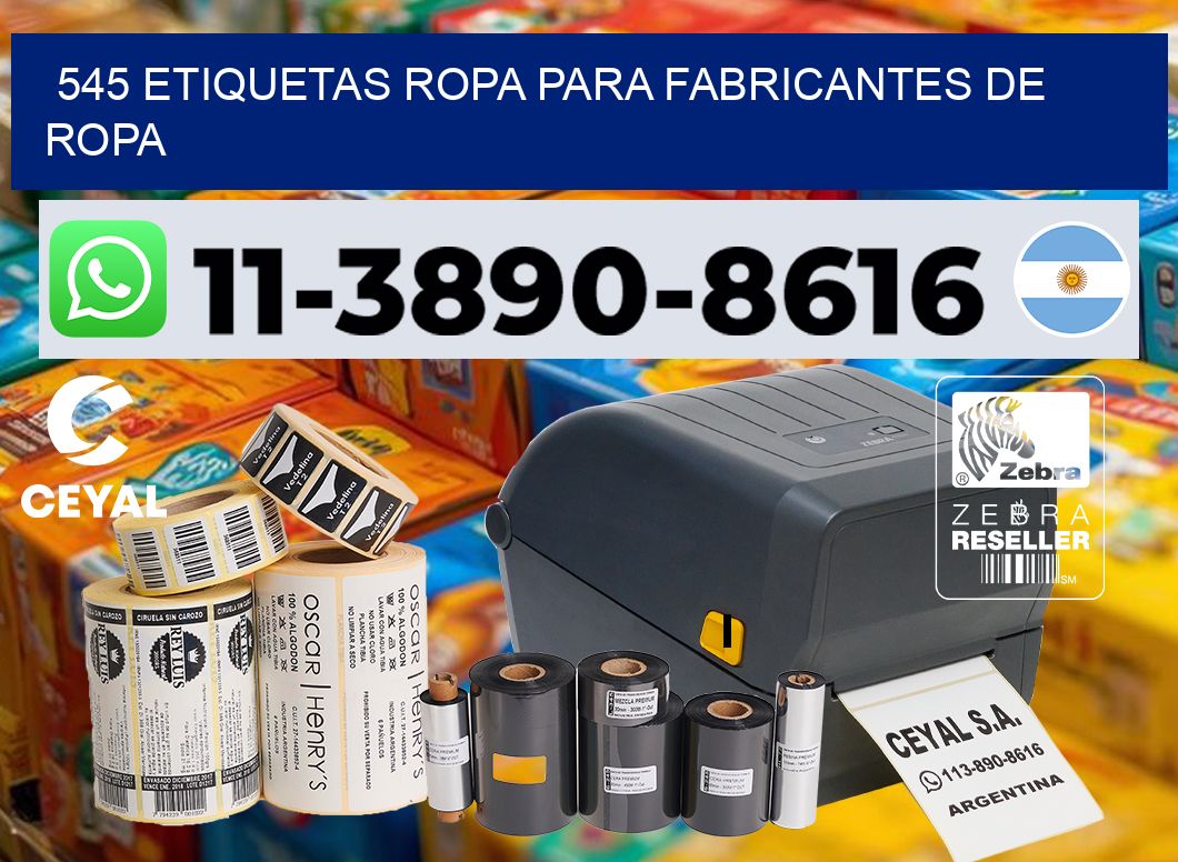 545 Etiquetas ropa para fabricantes de ropa
