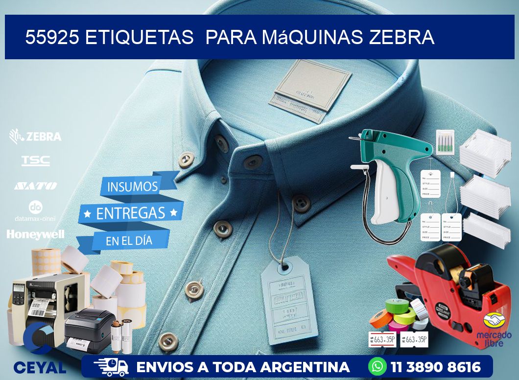 55925 etiquetas  para máquinas Zebra