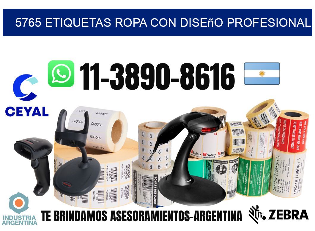 5765 Etiquetas ropa con diseño profesional