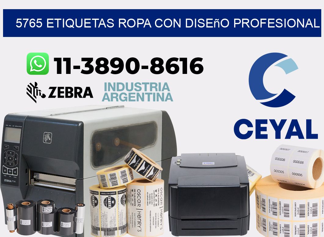 5765 Etiquetas ropa con diseño profesional