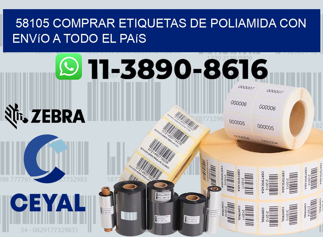 58105 comprar etiquetas de poliamida con envío a todo el país