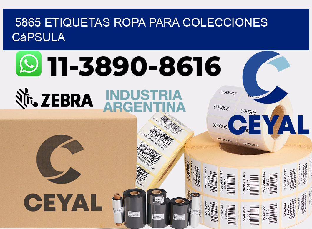 5865 Etiquetas ropa para colecciones cápsula