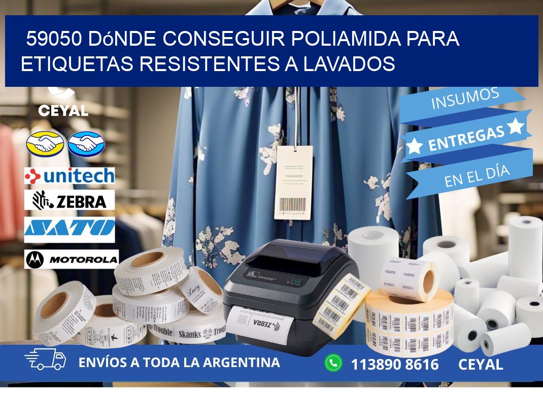 59050 dónde conseguir poliamida para etiquetas resistentes a lavados