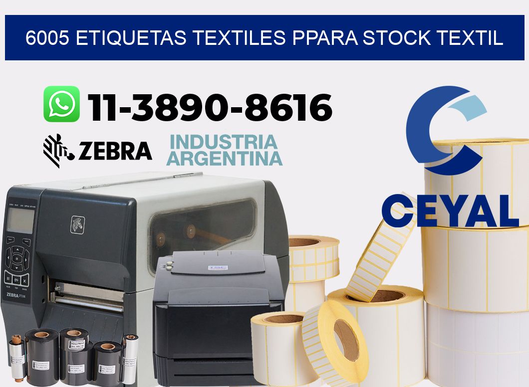 6005 Etiquetas textiles ppara stock textil