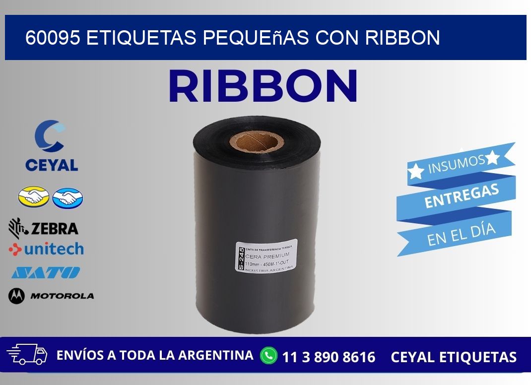 60095 etiquetas pequeñas con ribbon