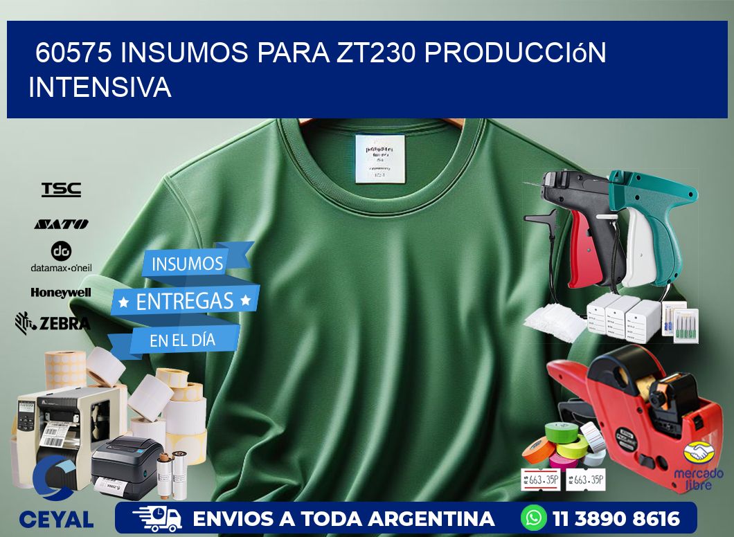 60575 insumos para zt230 producción intensiva