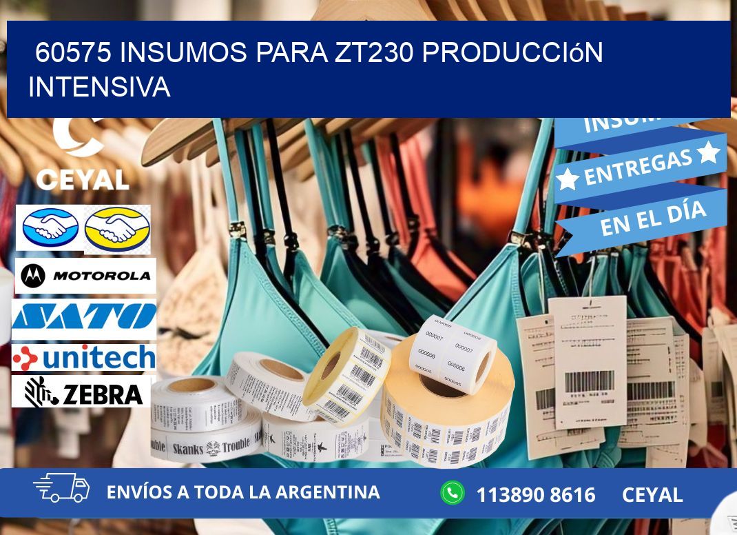 60575 insumos para zt230 producción intensiva