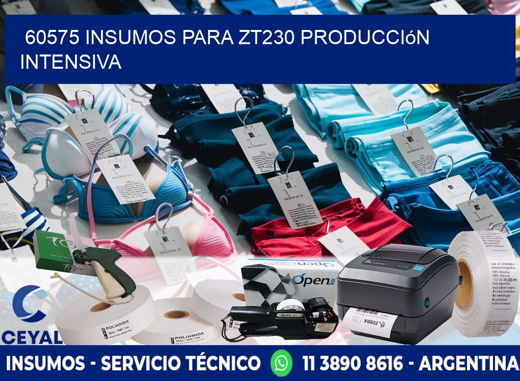 60575 insumos para zt230 producción intensiva