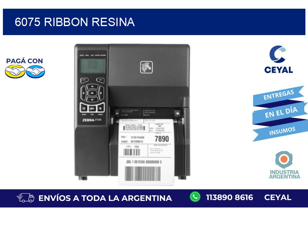 6075 ribbon resina