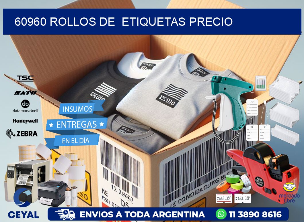 60960 rollos de etiquetas precio