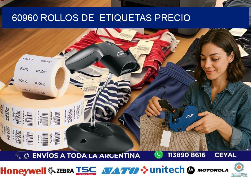 60960 rollos de etiquetas precio