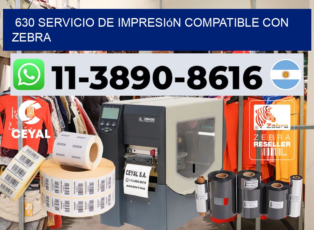 630 Servicio de impresión compatible con Zebra