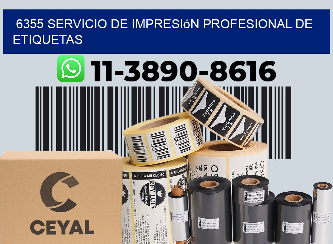 6355 Servicio de impresión profesional de etiquetas