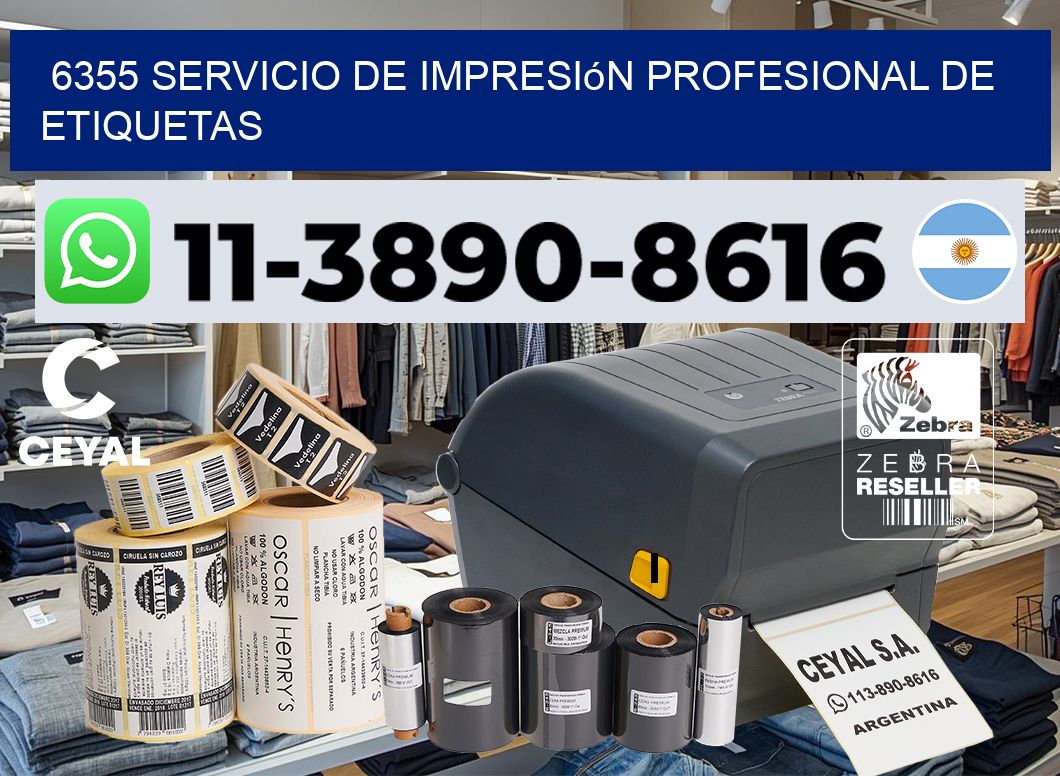 6355 Servicio de impresión profesional de etiquetas