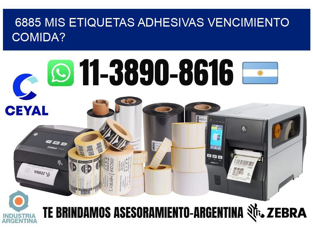 6885 mis etiquetas adhesivas vencimiento comida?