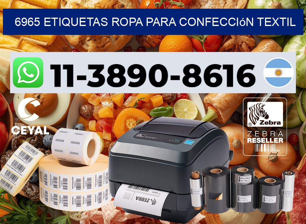 6965 Etiquetas ropa para confección textil