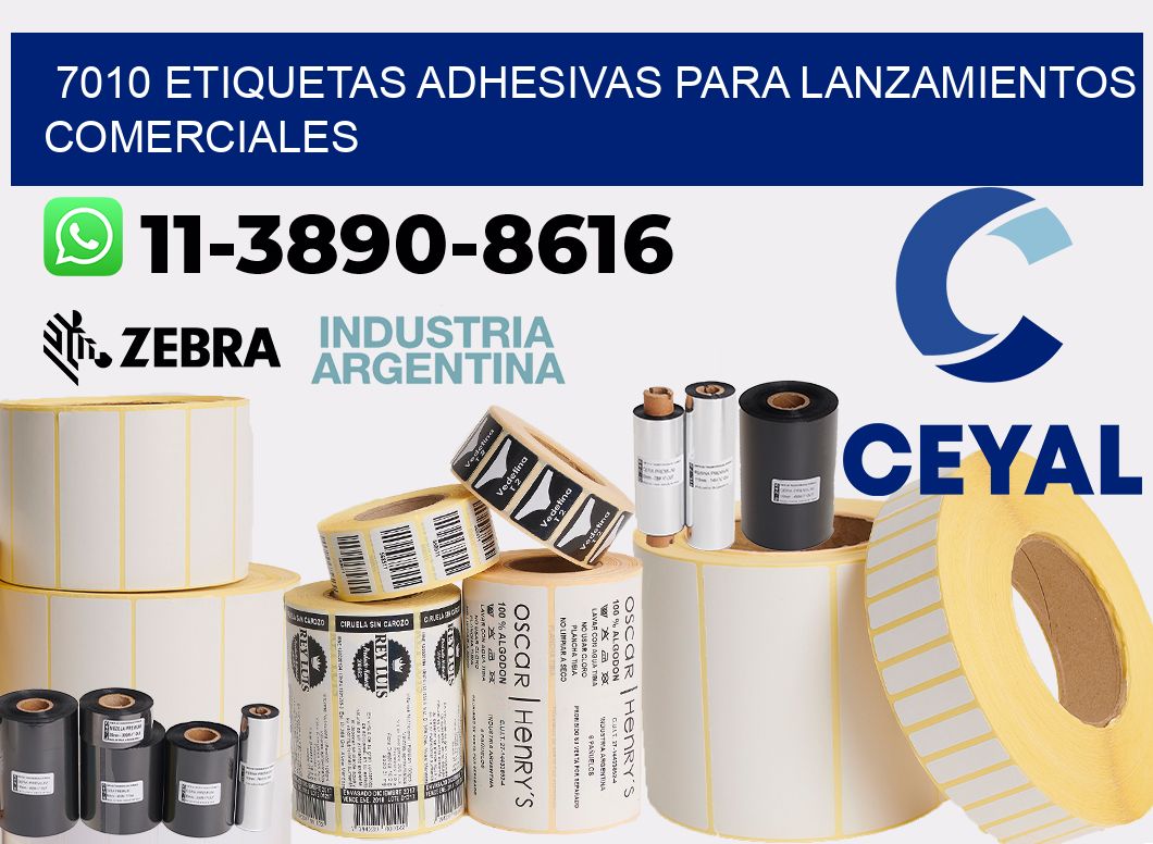 7010 Etiquetas adhesivas para lanzamientos comerciales