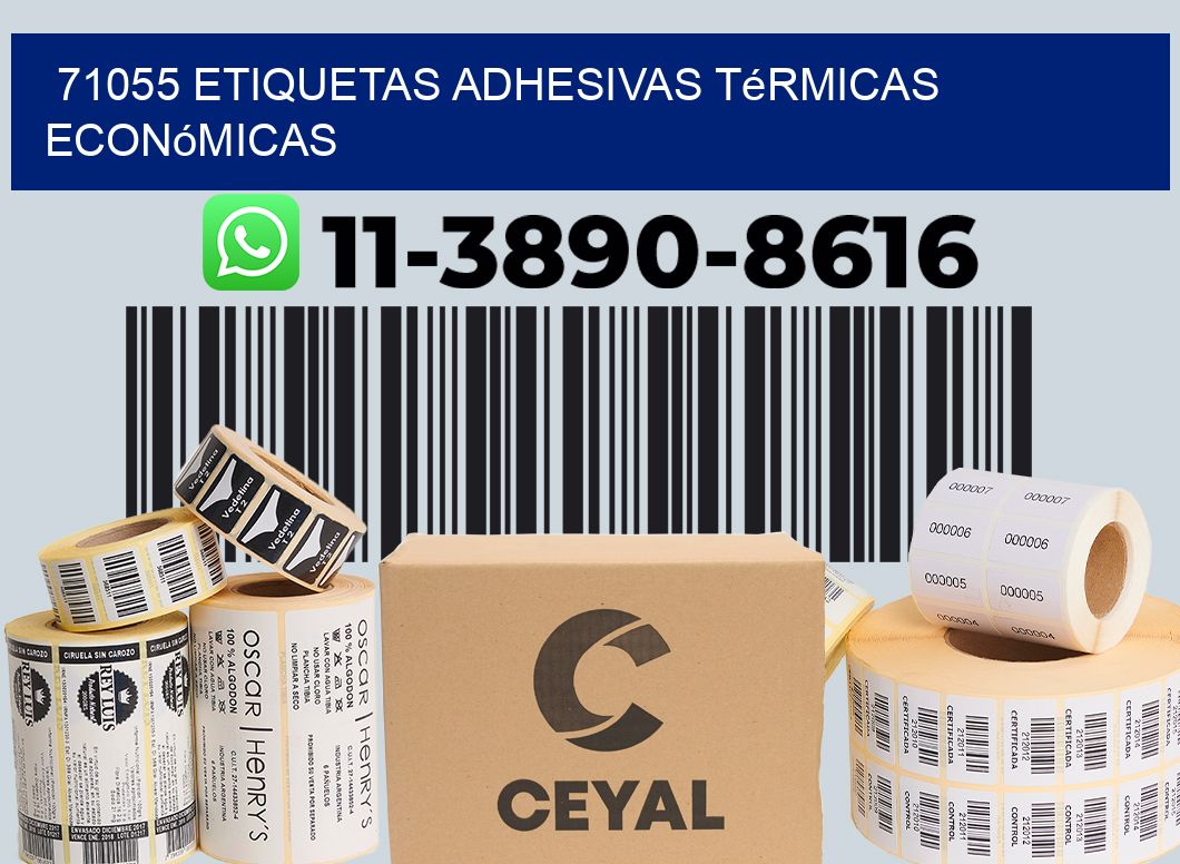 71055 etiquetas adhesivas térmicas económicas