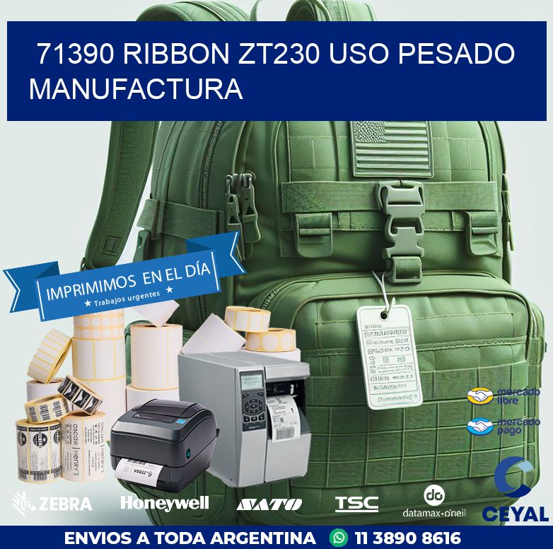 71390 ribbon zt230 uso pesado manufactura