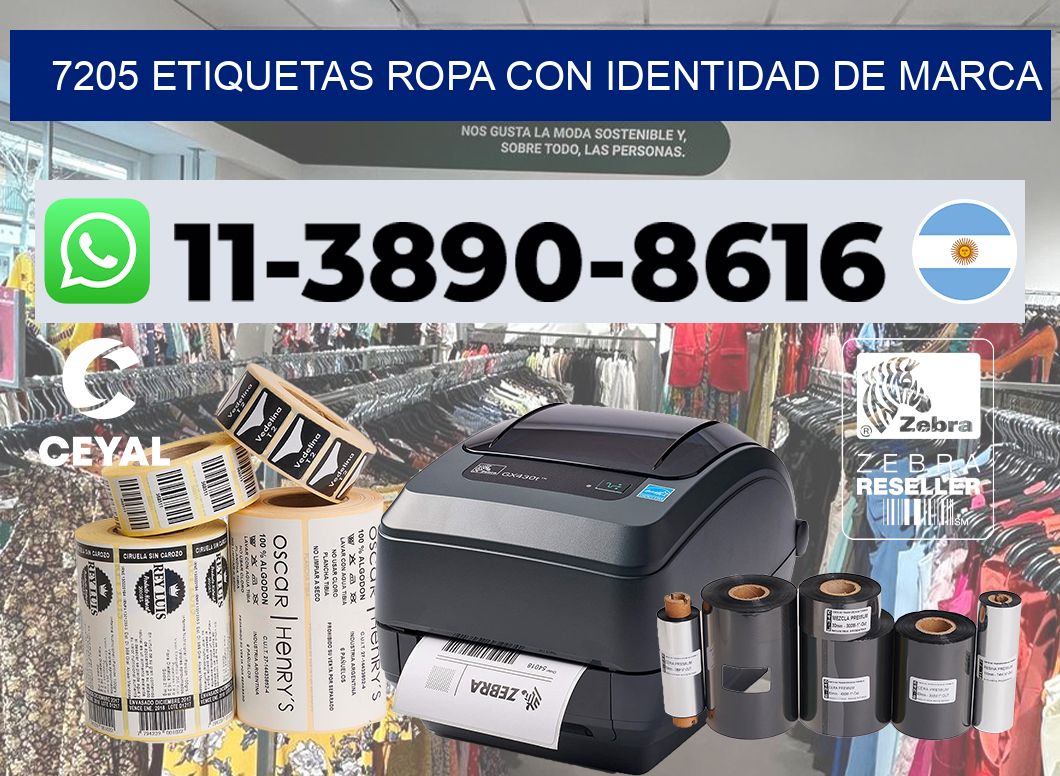7205 Etiquetas ropa con identidad de marca