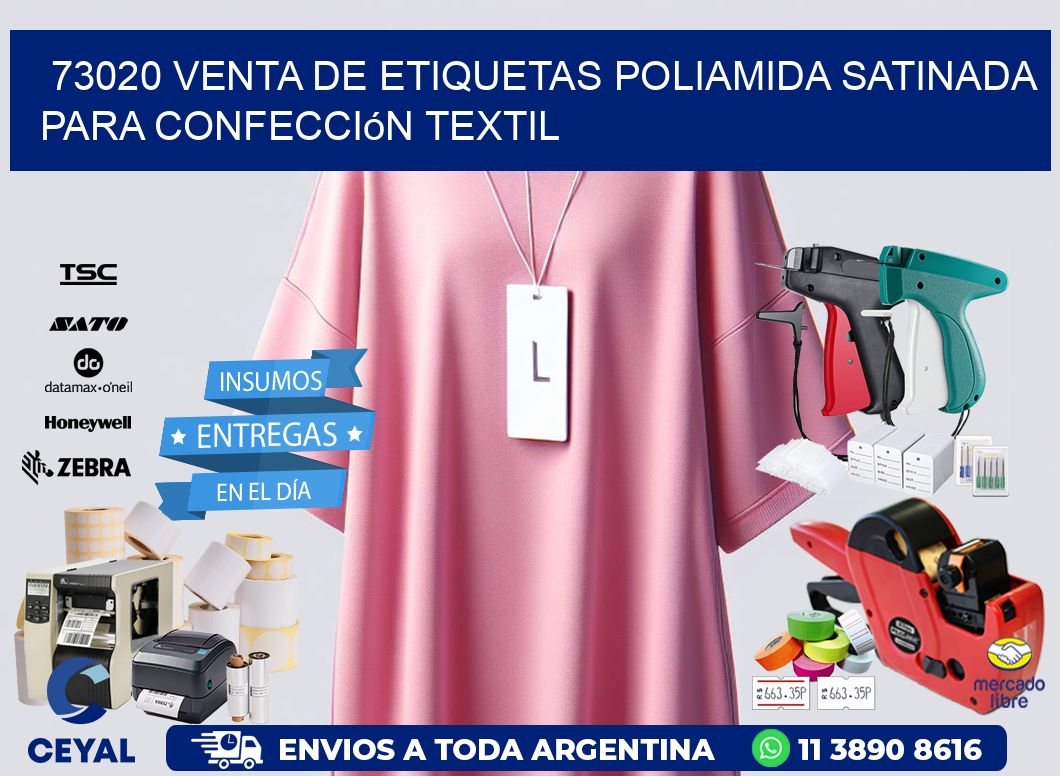 73020 venta de etiquetas poliamida satinada para confección textil
