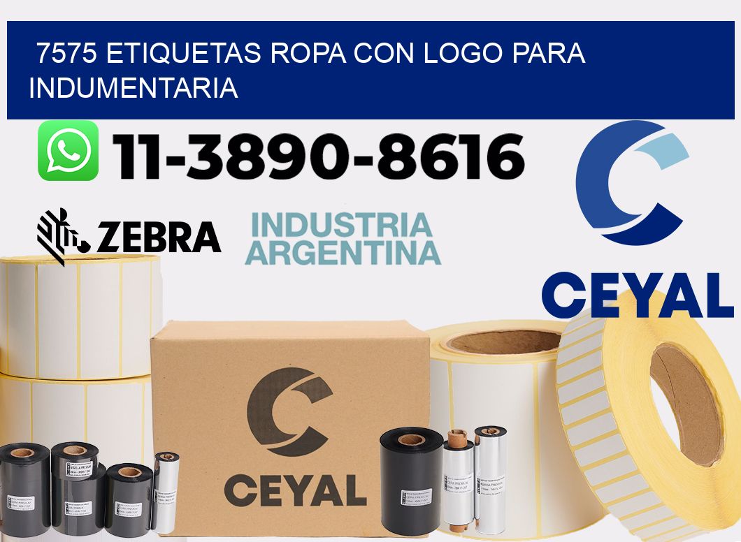 7575 Etiquetas ropa con logo para indumentaria
