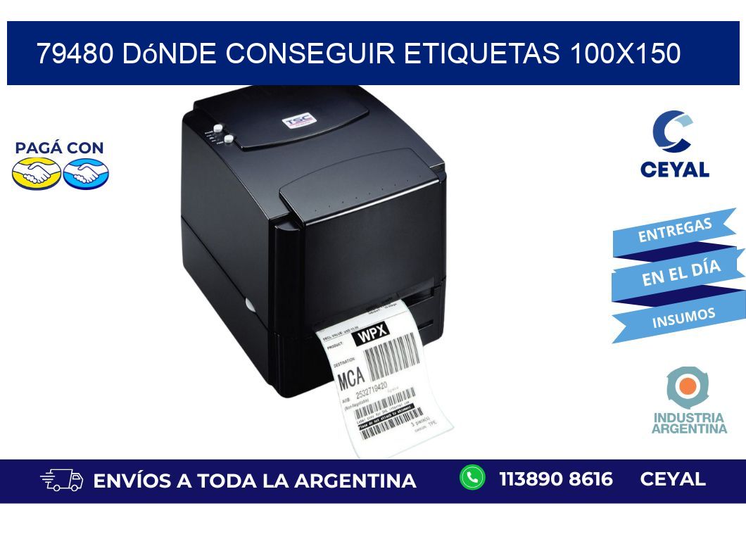 79480 dónde conseguir etiquetas 100x150