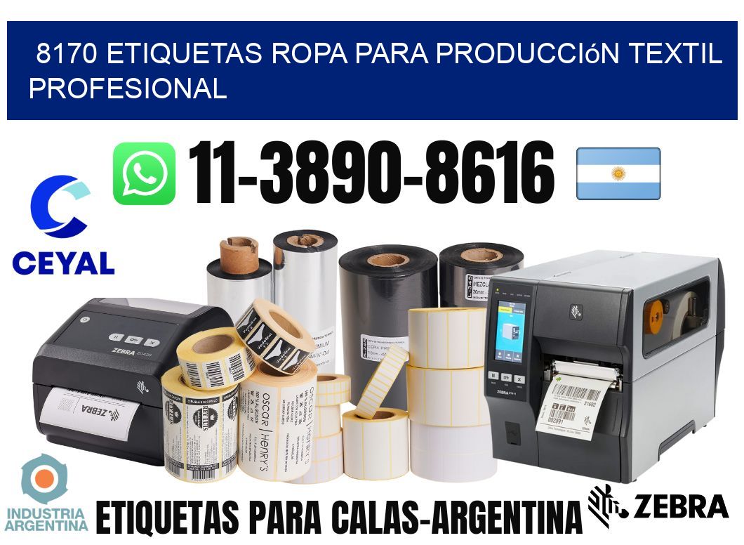 8170 Etiquetas ropa para producción textil profesional