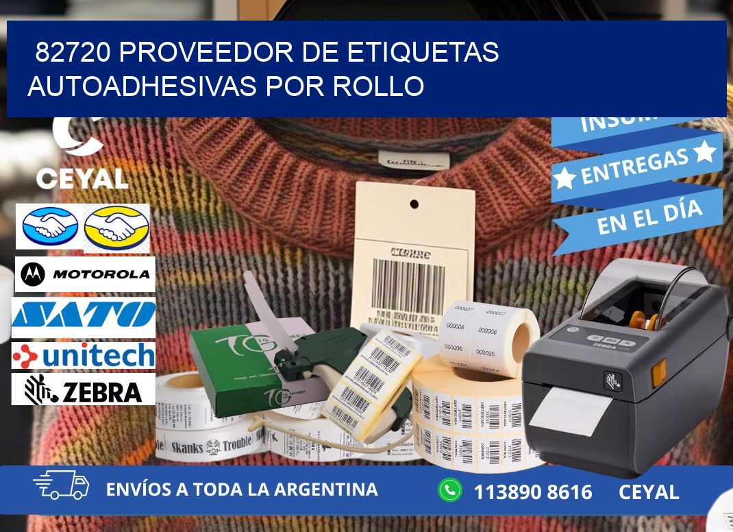 82720 proveedor de etiquetas autoadhesivas por rollo