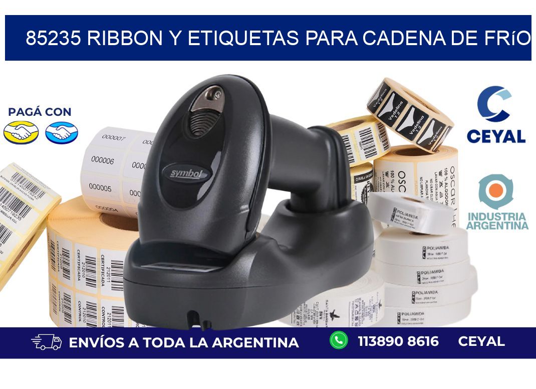85235 ribbon y etiquetas para cadena de frío