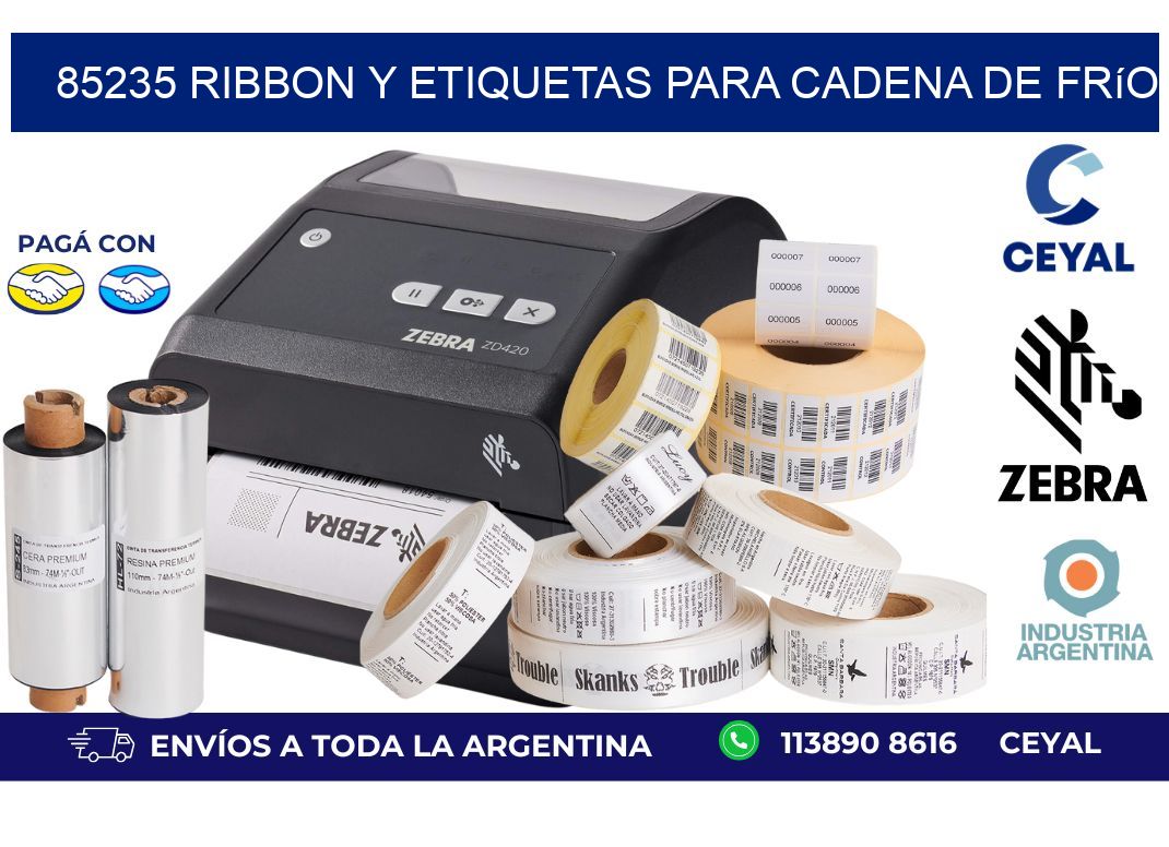 85235 ribbon y etiquetas para cadena de frío