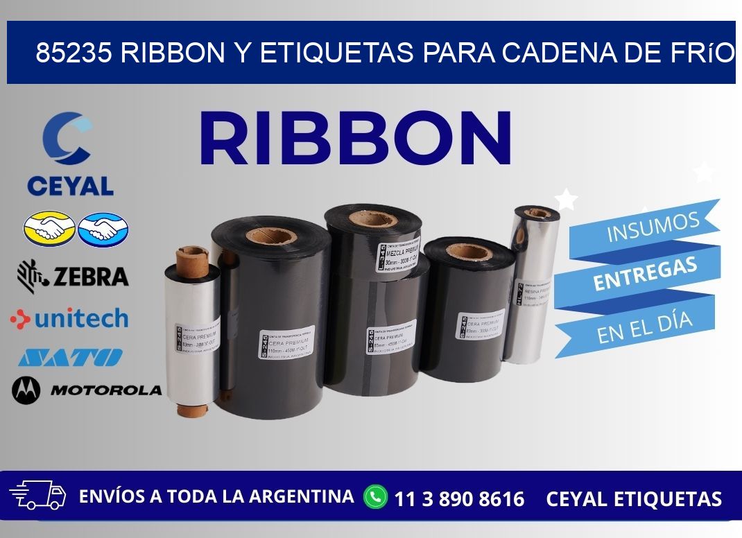 85235 ribbon y etiquetas para cadena de frío