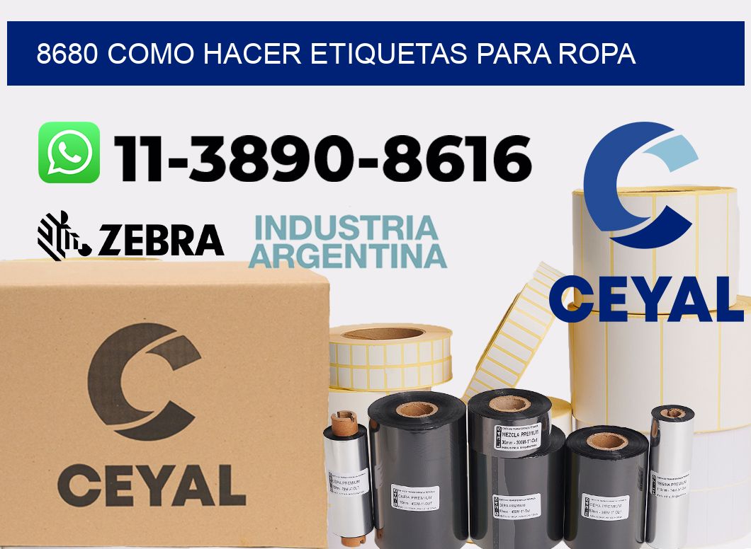 8680 como hacer etiquetas para ropa