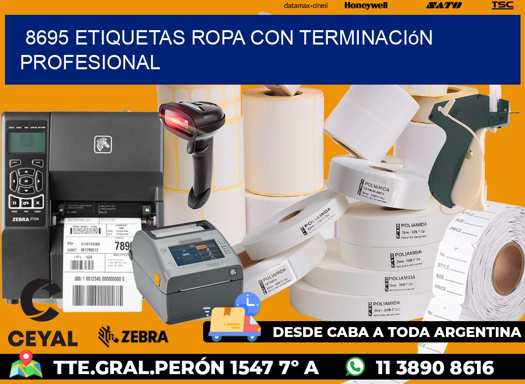 8695 Etiquetas ropa con terminación profesional