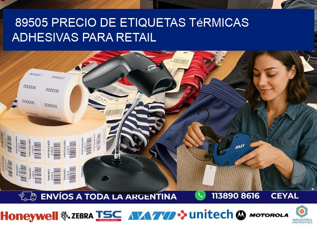 89505 precio de etiquetas térmicas adhesivas para retail