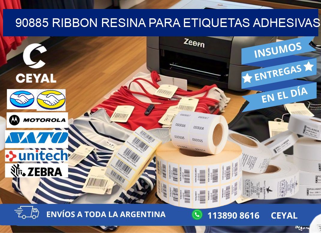 90885 ribbon resina para etiquetas adhesivas