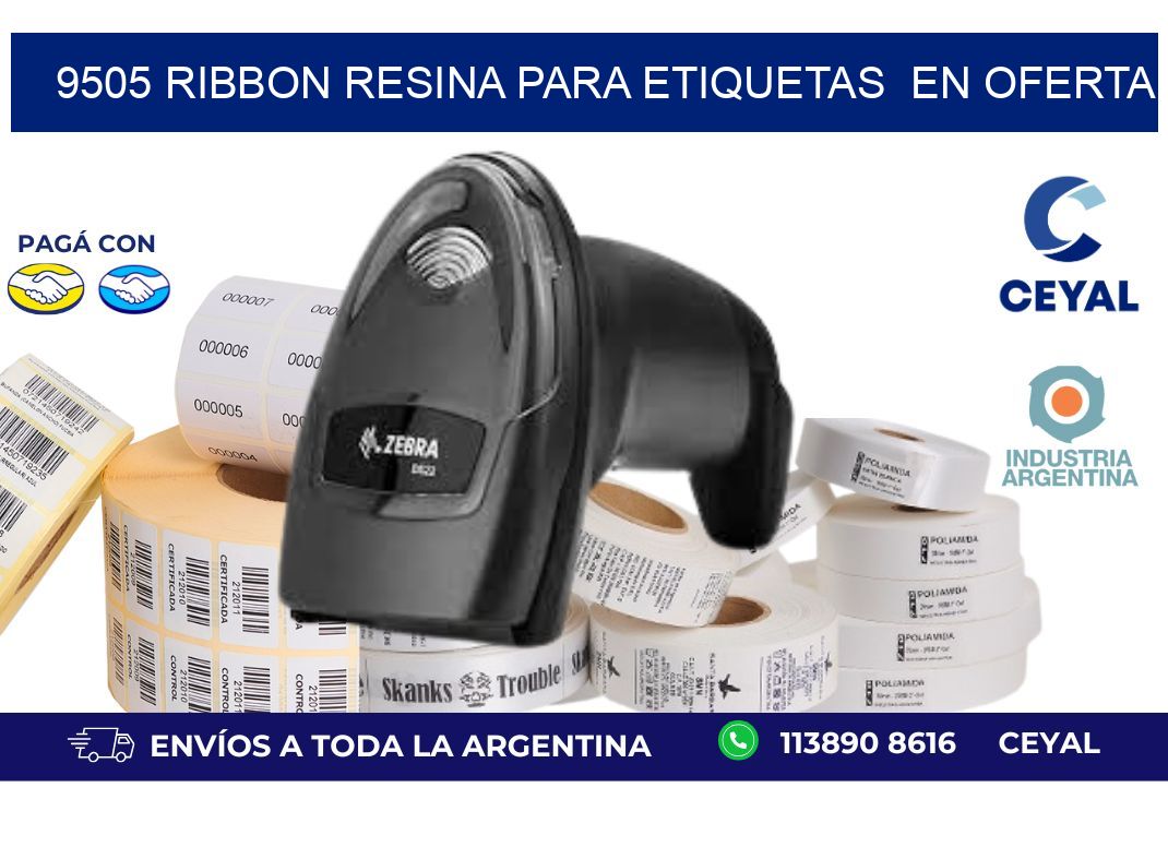9505 ribbon resina para etiquetas  en oferta