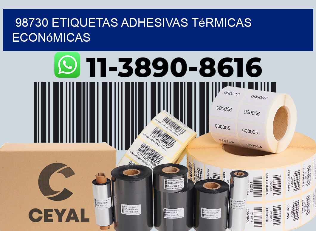 98730 etiquetas adhesivas térmicas económicas