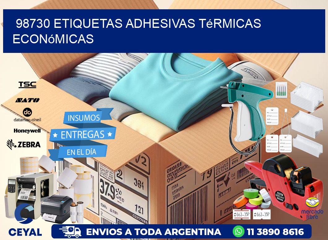 98730 etiquetas adhesivas térmicas económicas