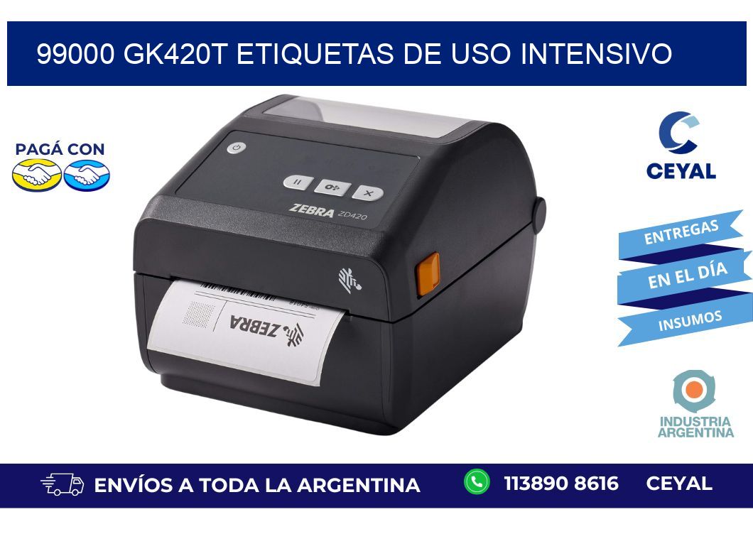 99000 gk420t etiquetas de uso intensivo